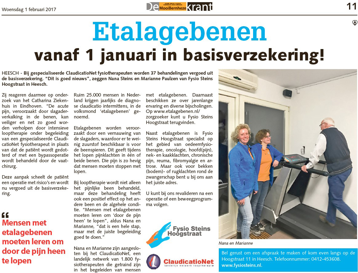 Etalagebenen - vanaf 1 januari in de basisverzekering