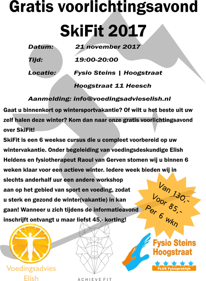 Gratis voorlichtingsavond SkiFit 2017